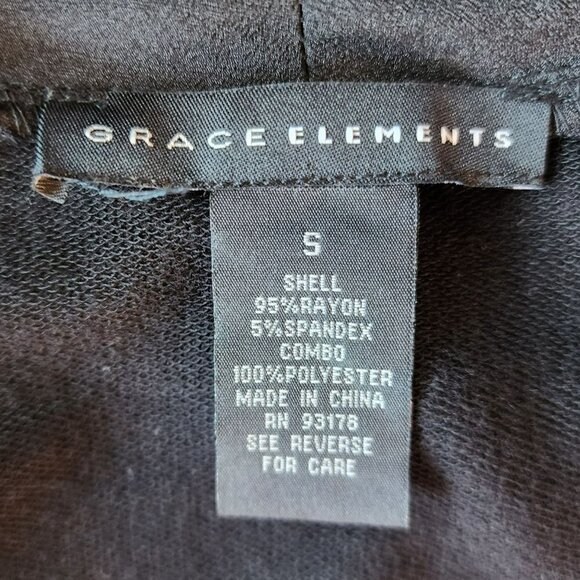 NWT Grace Elements Black Ruched Sleeve Duster Cardigan Womens Small - Picture 6 of 9